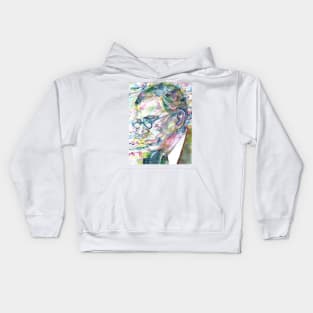 SARTRE - watercolor portrait .2 Kids Hoodie